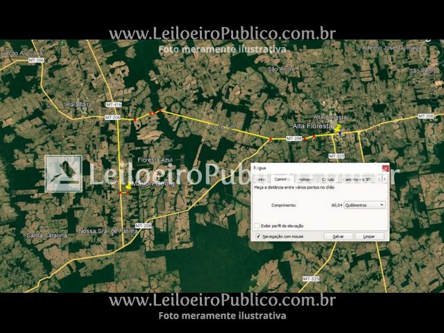PARANAÍTA (MT): TERRENO 75,00 ha, localizado em Paranaíta - MT