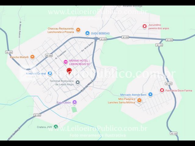 LEBON RÉGIS (SC): FRAÇÃO DE 450,00 m² DE TERRENO , localizado em Lebon Régis - SC